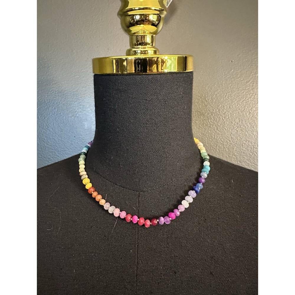 Colorful Rainbow Beaded Necklace